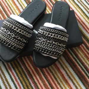 Coach Hayden chain sandals